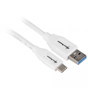 USB 3.2 Gen 2 Kabel, USB-A Stecker > USB-C Stecker (Weiß, 1 Meter)