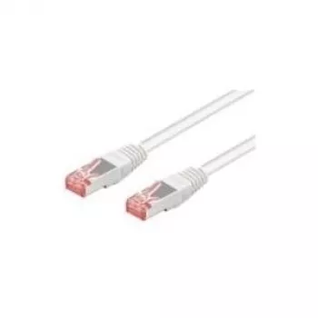 Wentronic Goobay CAT 6 Patchkabel, S/FTP (PiMF), Weiß, 50 m - LSZH halogenfrei, Kupfer (93510)