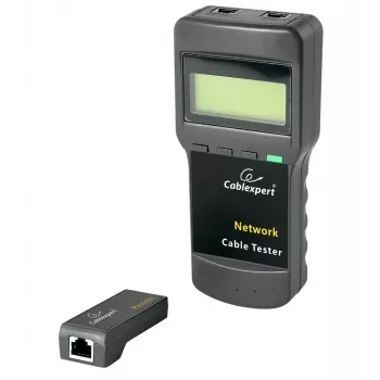 Netzwerkkabeltester GEMBIRD NCT-31 — Durchgangsprüfer mit LCD, Unterstützung für RJ-11/RJ-12/RJ-45, schwarz