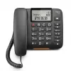 Analoges Telefon Gigaset DL380 mit Anruferkennung, kabelgebundener Hörer, schwarz