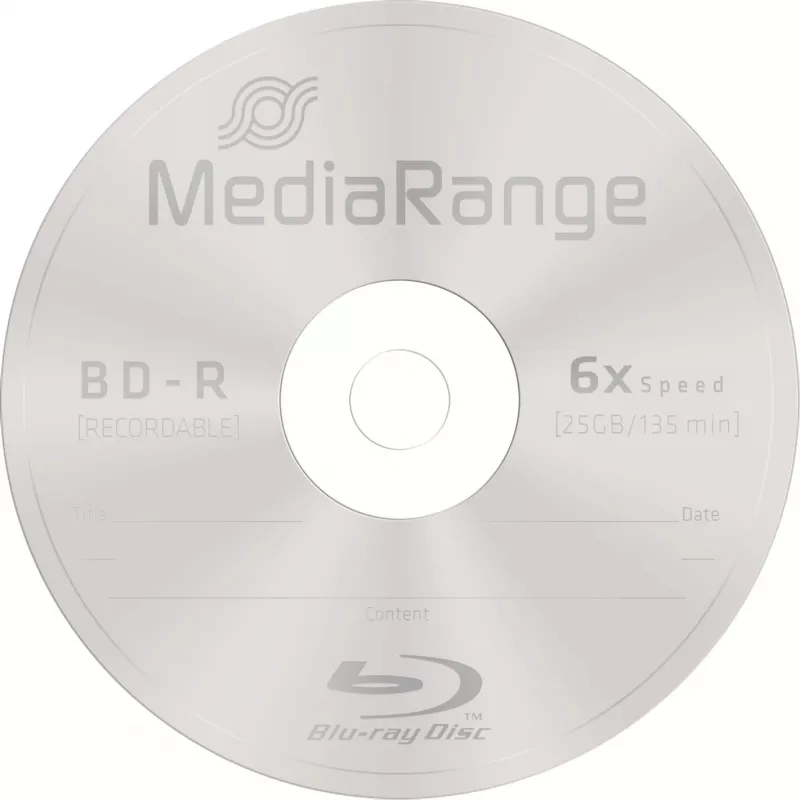 BD-R Rohling MediaRange MR514 25 GB 25 Stk.