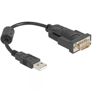 DeLOCK Adapter USB 2.0 Typ-A auf Seriell RS-232 D-Sub 9-polig Stecker 0,25 m
