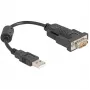 DeLOCK Adapter USB 2.0 Typ-A auf Seriell RS-232 D-Sub 9-polig Stecker 0,25 m