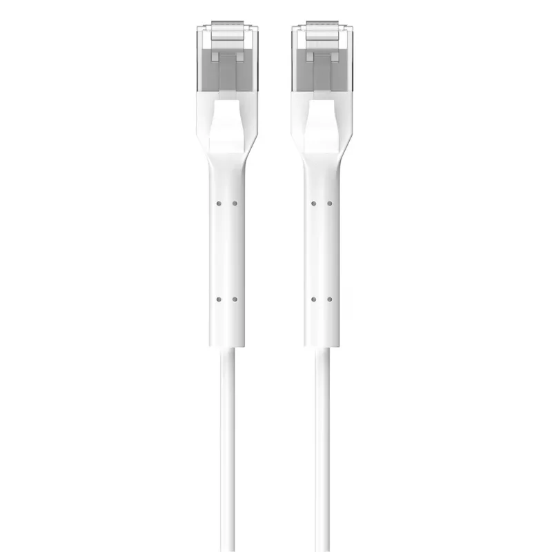 Patchkabel Cat.6a U/FTP 1 Gbps Kupfer-Twisted-Pair-Netzwerkkabel, gebrochene Spitze 2 m weiß