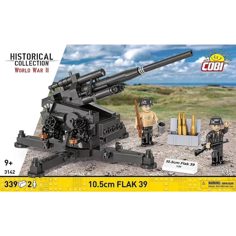 Konstruktionsset Cobi Blöcke 10,5 cm Flak 39 — 339 Teile
