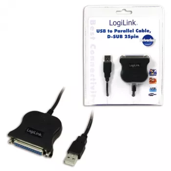 LogiLink UA0054A Parallelkabel Schwarz 1,8 m