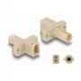 DeLOCK Optical Fiber Hybrid Coupler LC Simplex female auf ST Simplex female beige