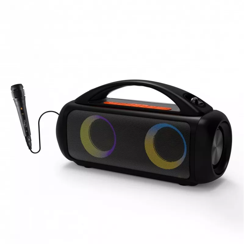 Tragbarer Lautsprecher MEDIA-TECH MT3184 — Bluetooth 5.3, 60W RMS, IPX5, Li-Ion Akku 16h, USB-C Ladeanschluss, MicroSD, TWS, Mikrofon, Fernbedienung