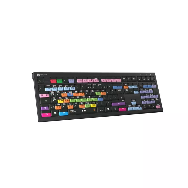Tastatur Logickeyboard LKB-FLS-A2PC-DE Universal USB QWERTZ German Schwarz
