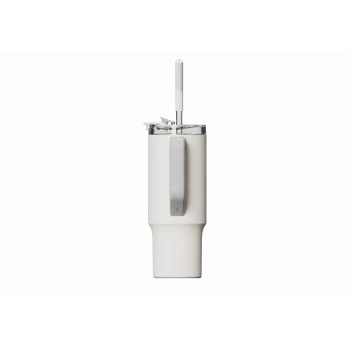 Thermo-Strohhalm-Becher Xiaomi Straw Mug White 1 L — Edelstahl-Innenraum, auslaufsicher, 240×132×97 mm