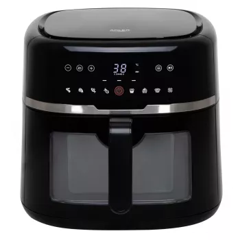 Heißluftfritteuse Adler AD 6318 – 8 L, 2200 W, LED-Anzeige, 9 Programme, schwarz