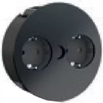 Bachmann TWIST - 2 m - 2 AC-Ausgänge - Innenbereich - Metall - Kunststoff - Schwarz - 42,5 mm