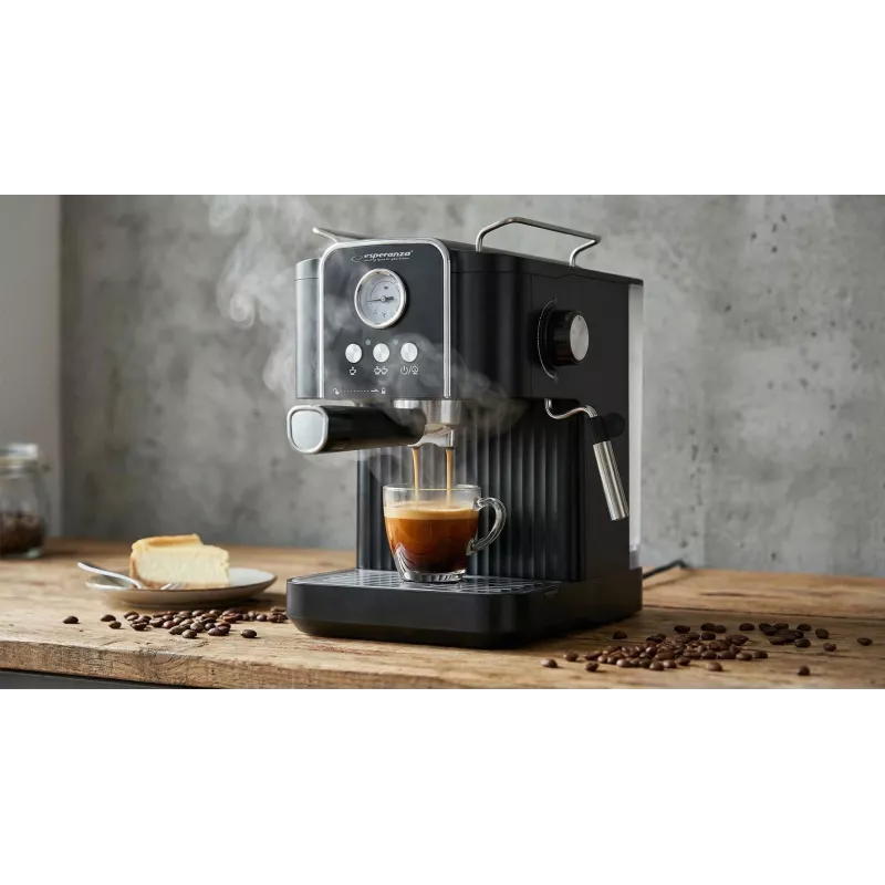 Espresso-Kaffeemaschine ESPERANZA EKC010 — 1,8 L Wassertank, 850 W, 20 bar, integrierter Milchaufschäumer