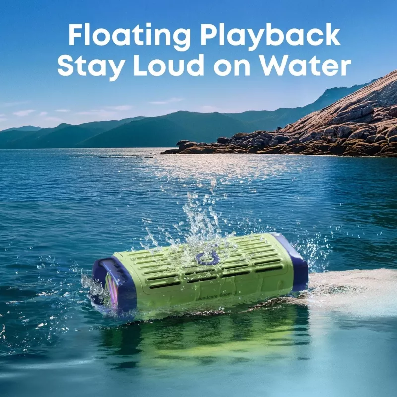 Tragbarer Lautsprecher Anker Soundcore Boom 3i — 50 W, Bluetooth, wasserdicht, grün