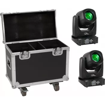 LED-Lichtset EUROLITE TMH-B90 2x mit Transportkoffer und Rollen
