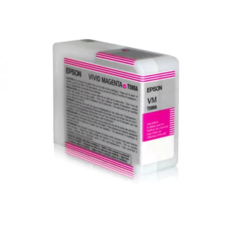 Epson Singlepack Vivid Magenta T580A00, Vivid Magenta, Pigmenttinte, 80 ml, 1 Stück
