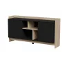 Cama PORTO 2D Kommode 150x38x77 Eiche/schwarz
