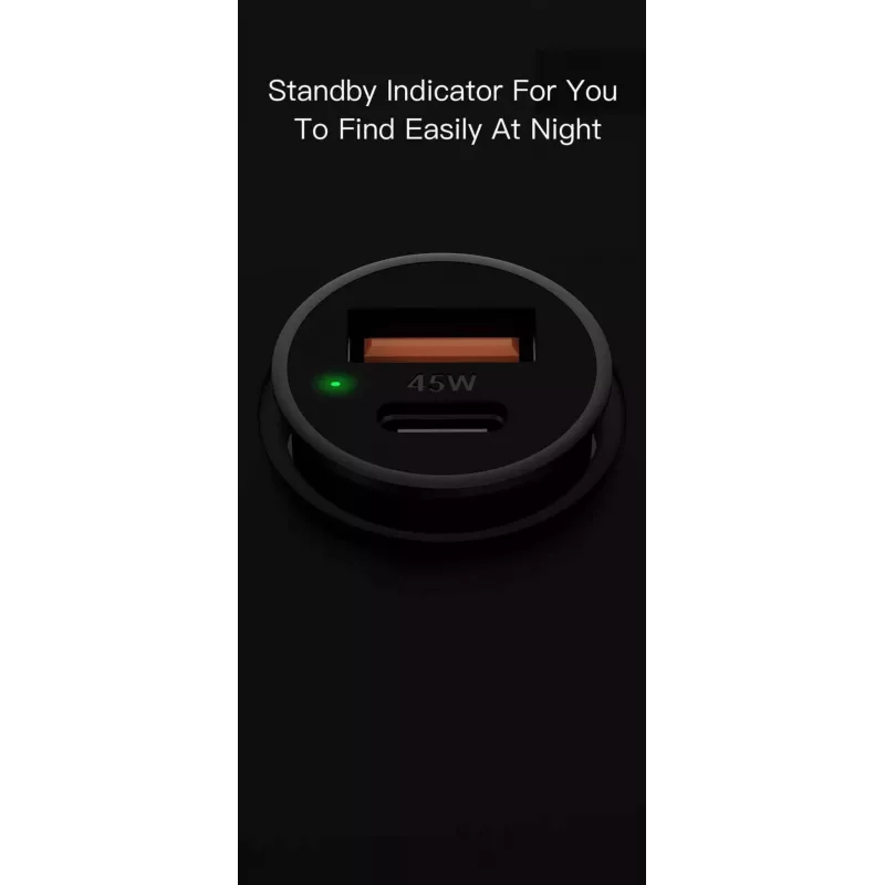 Autoladegerät Orsen C8 45W — 45W USB-C PD Schnellladen, Schwarz