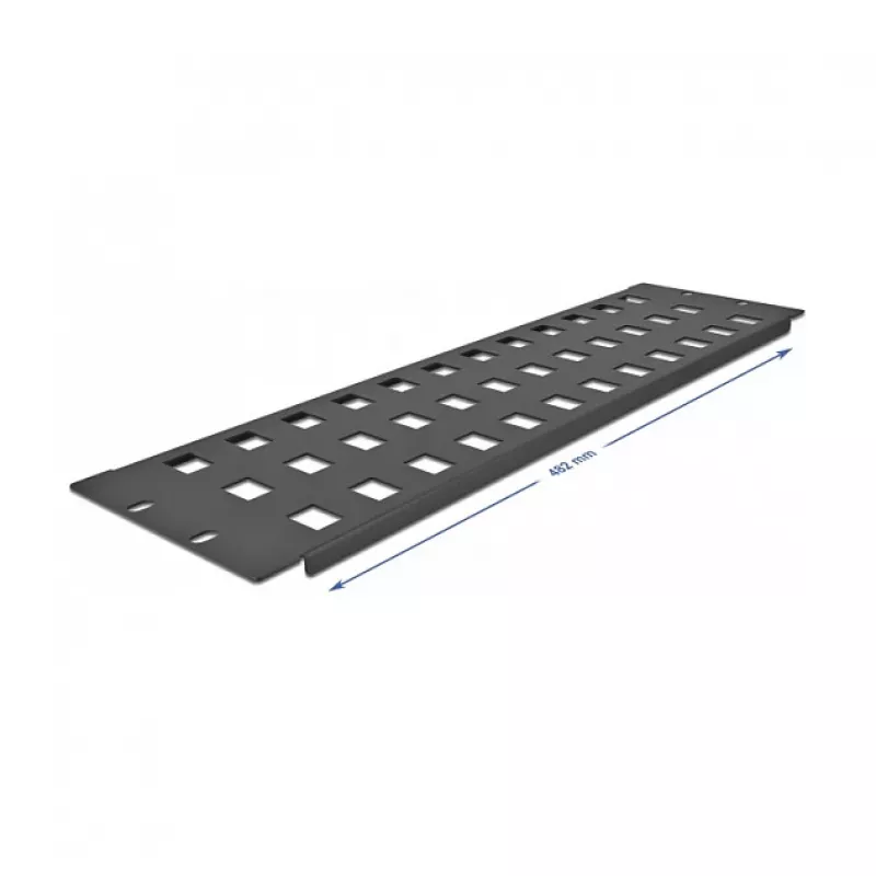 Keystone Panel DeLOCK 19 Zoll Keystone Patch Panel 48 Port 3U schwarz