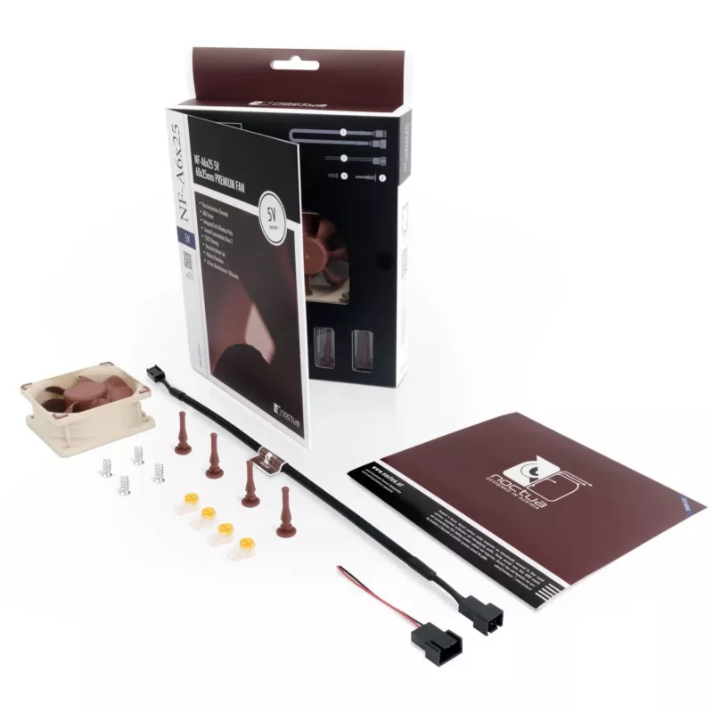 Computergehäuselüfter Noctua NF-A6x25 5V — 60 mm, 3000 U/min, 29,2 m³/h, weiß