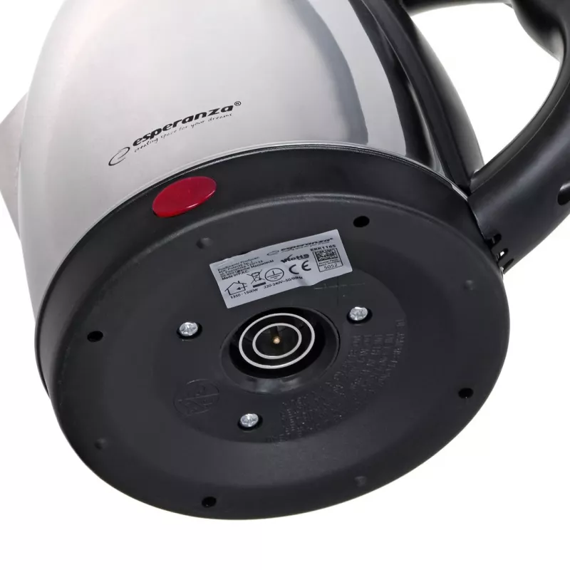 Wasserkocher ESPERANZA 1,0 L Edelstahl und Kunststoff, 1350 W, kabellos, automatische Abschaltung