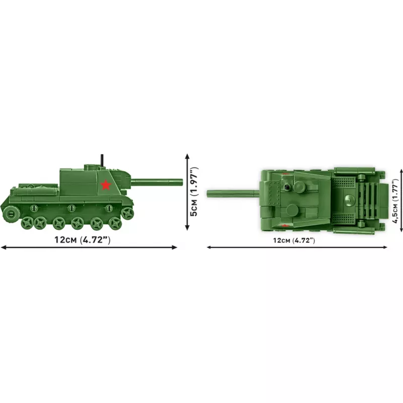 Bausatz Cobi ISU 152 – Thema Zweiter Weltkrieg, 135 Teile, grün