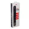 Steckdosenleiste MACLEAN MCE395 B — 5 Steckdosen, 3×USB, 110–240V AC, 2,1A USB, 2500W, 1,5 m Kabel, schwarz
