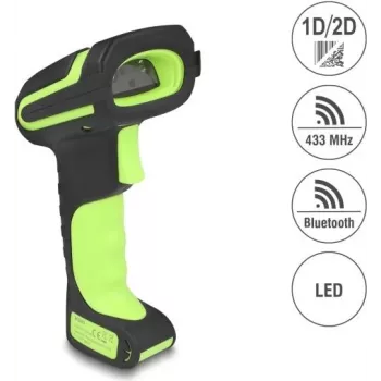 Barcode-Scanner DELOCK 90588 1D/2D Bluetooth 433 MHz tragbarer Scanner