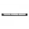 Patchpanel 1U LANBERG PPKS-1124-B, 24 Ports, 1U, ABS, schwarz, 482,6×44,5×154 mm