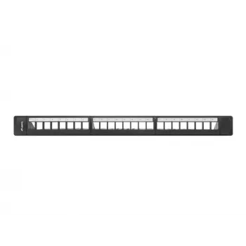 Patchpanel 1U LANBERG PPKS-1124-B, 24 Ports, 1U, ABS, schwarz, 482,6×44,5×154 mm