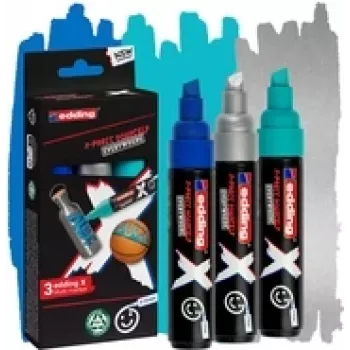 Marker-Set Edding 4-6900-3-1 — 3 Stück, Spitze 2,0–10,0 mm, sortierte Farben