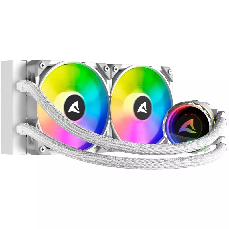 S80 RGB White AIO 240mm, Flüssigkeitskühlung Weiß