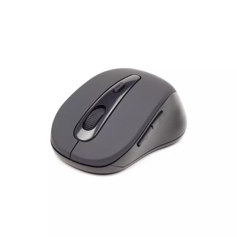Kabellose optische Bluetooth-Maus GEMBIRD MUSWB2 — für Rechtshänder, 1600 DPI, 6 Tasten, schwarz/grau, AAA-Batterien