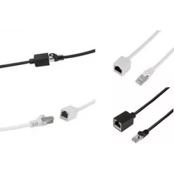 Logilink Professional - Patch-Extension Kabel - RJ-45 (M) to RJ-45 (W) - 1 m - S/FTP - CAT 6a - Halogen-Free, Snagless, robust - Schwarz (CQX033S)