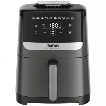 Tefal Easy Fry Silence EY551HE0 Fritteuse Einzel 5 L Stand-alone Heißluftfritteuse Schwarz, Grau, Edelstahl