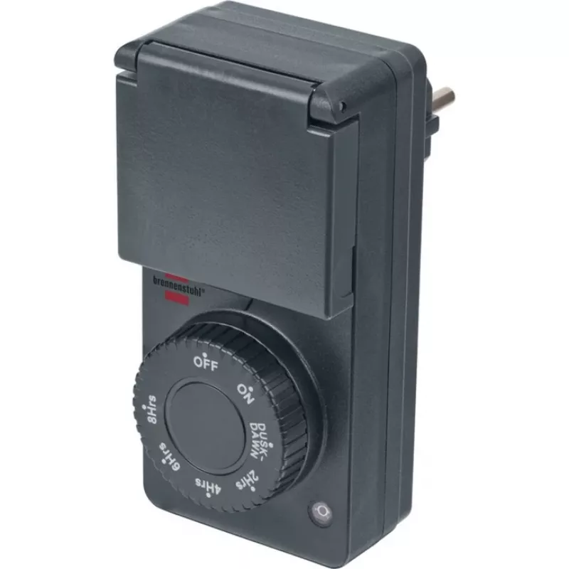 Zeitschaltuhr mit Dämmerungssensor DDT IP 44 anthrazit