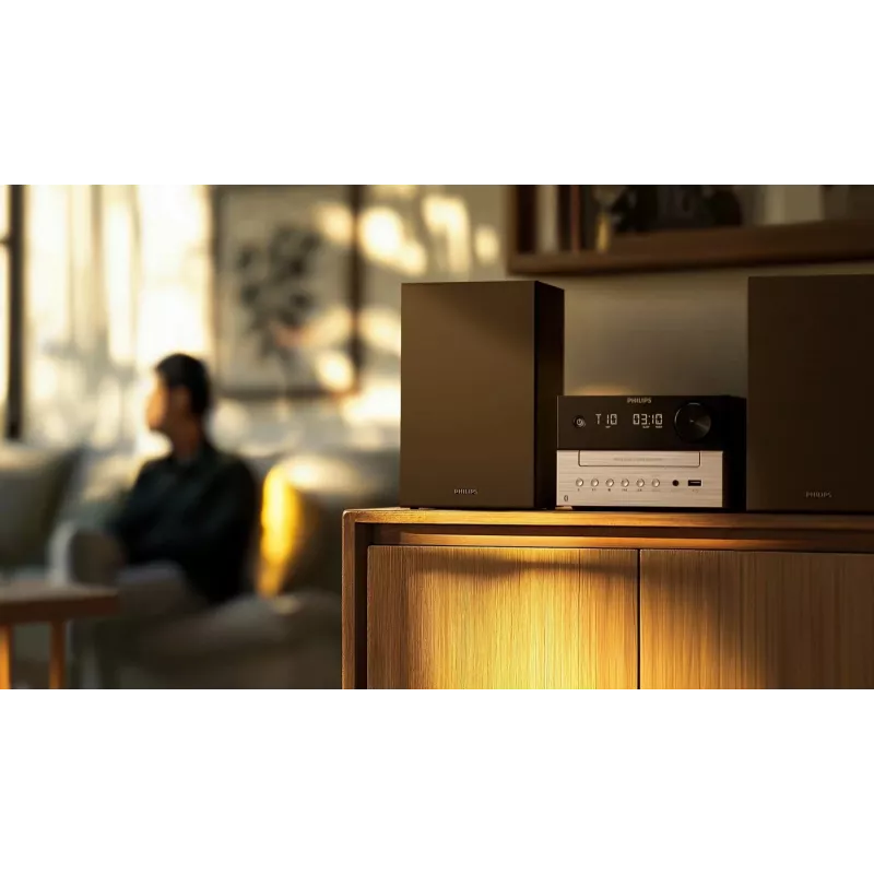 Philips TAM3205M2 Home-Audio-System Home-Audio-Mikrosystem 20 W Schwarz, Silber