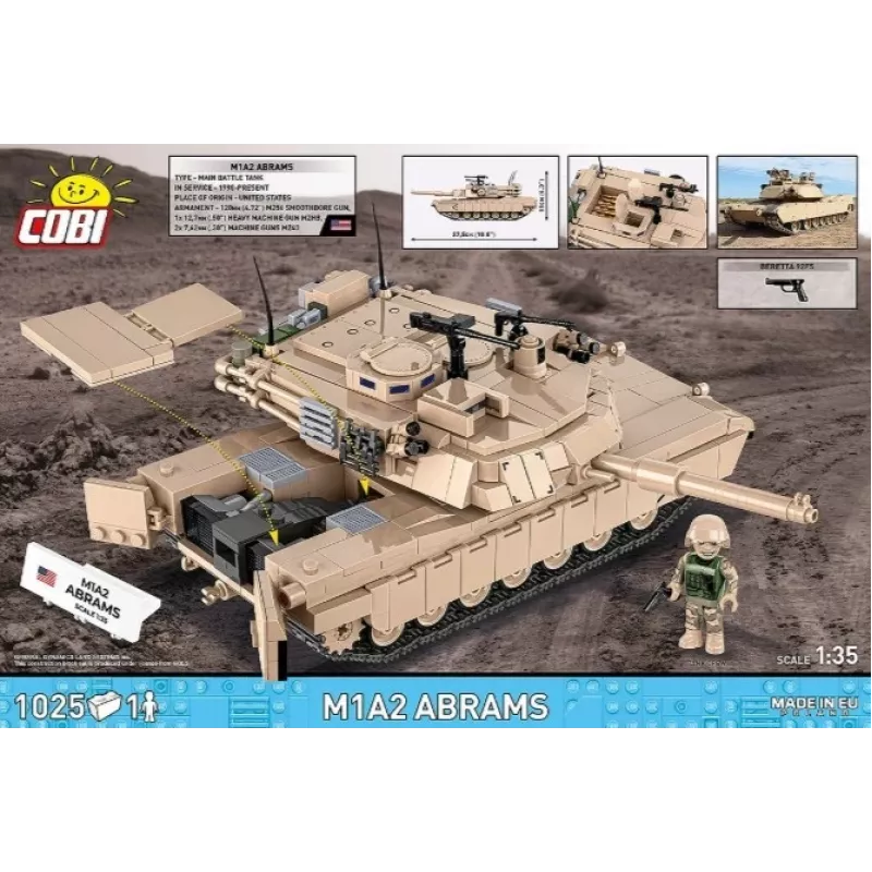 Konstruktionsset-Bausteine Cobi M1A2 Abrams 1025 Teile Modell COBI-2632