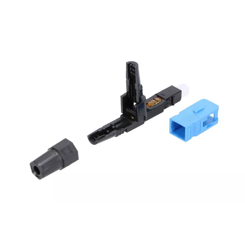 Glasfaser-Schnellverbinder Extralink SC/UPC Stecker, Einzelpack, schwarz oder blau