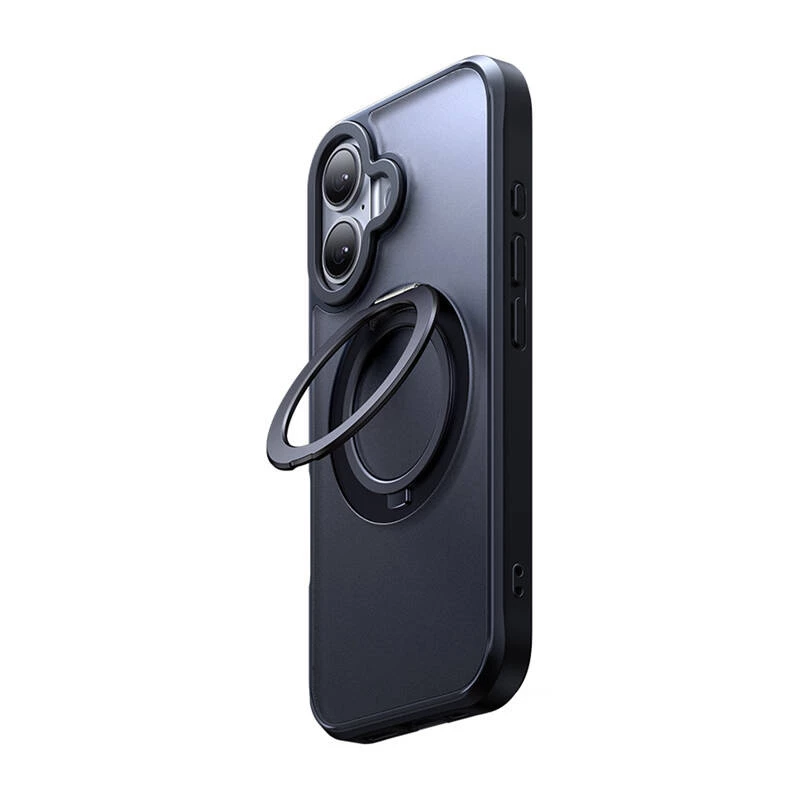 Schutzhülle mit MagSafe Mcdodo PC-4931 für iPhone 16 Plus mit integriertem Ständer — schwarz