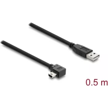 USB-A-auf-Mini-USB-B-Kabel DELOCK 81650 – USB 2.0, 2 m, schwarz