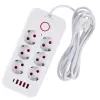 Steckdosenleiste MACLEAN MCE391 W — 6 Steckdosen, 4×USB-A + 1×USB-C, 3 m Kabel, 110–240 V, 2500 W, weiß