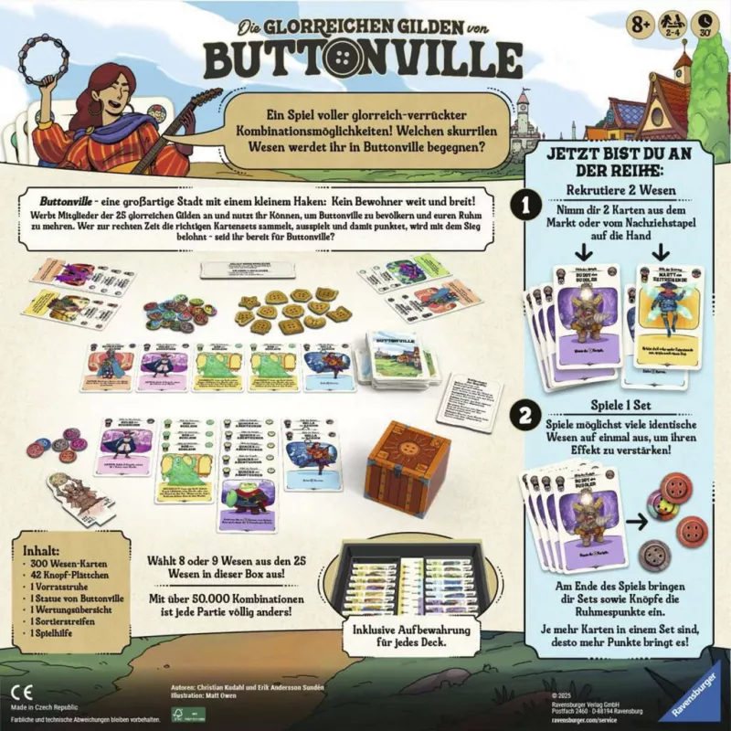The Glorious Guilds of Buttonville, Kartenspiel