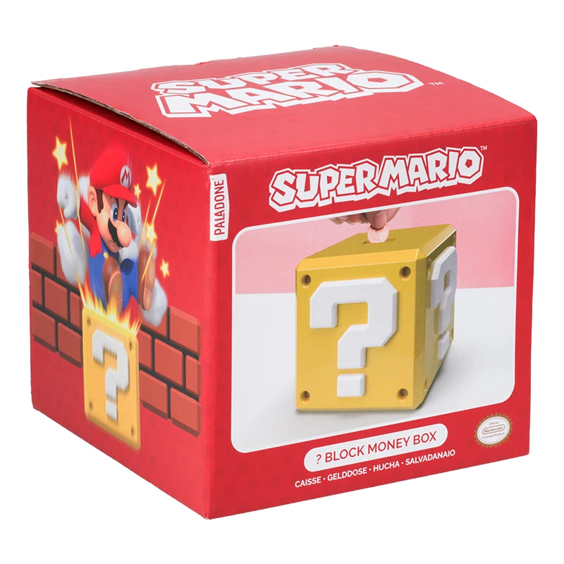 Sparbüchse Paladone Super Mario Frageblock-Design-Münzbank