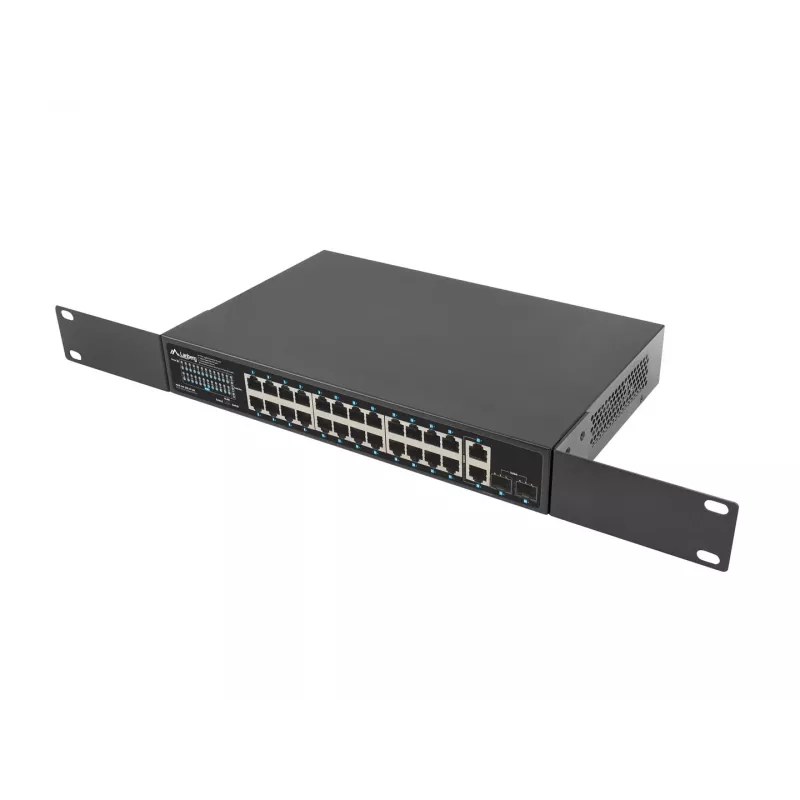 Unmanaged LANBERG Switch RSGE-24P-2GE-2S-360 mit 24 RJ-45 Ethernet-Ports