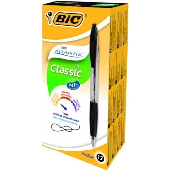 BIC Kugelschreiber ATLANTIS REFRSH 1,0 mm schwarz, Box 12 Stk. 136717