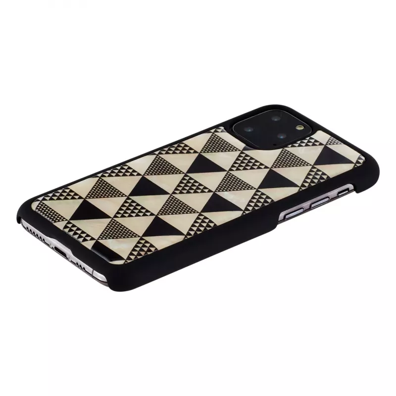 Handyhülle iKins für iPhone 11 Pro – schwarzes Pyramidendesign