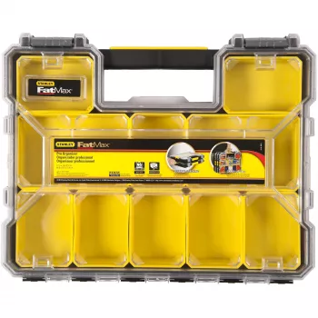 Stanley 1-97-519 Kleinteile-/Werkzeugkasten Schwarz, Transparent, Gelb