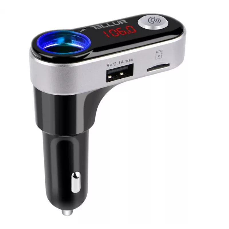 FM-Transmitter Tellur FMT-B2 Schwarz Bluetooth 5.0 USB für Auto-Audio-Wiedergabe