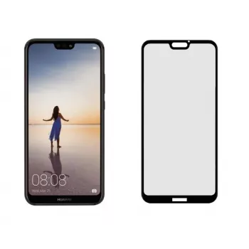 Tellur Tempered-Glas-Vollklebe-Displayschutz für Huawei P20 Lite – Case-freundlich, Schwarz